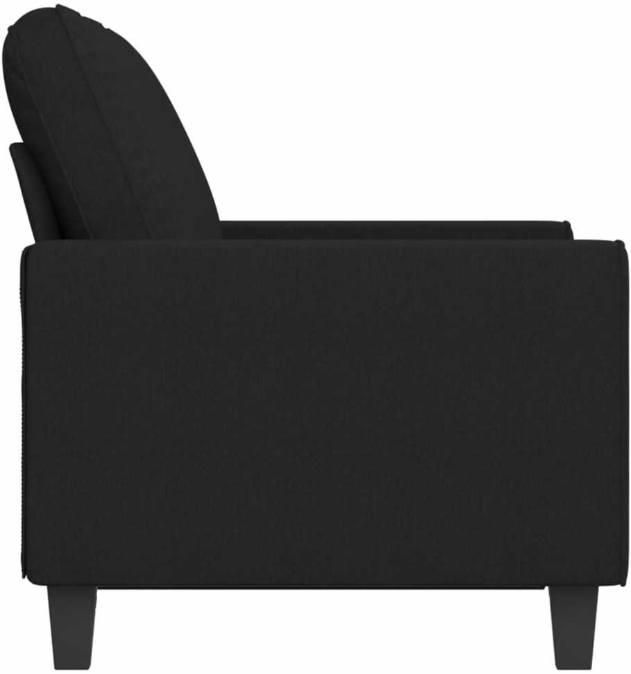 Dvivietė sofa, juodos spalvos, 120cm, audinys