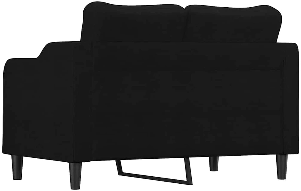 Dvivietė sofa, juodos spalvos, 120cm, audinys