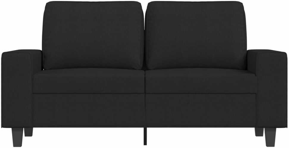 Dvivietė sofa, juodos spalvos, 120cm, audinys