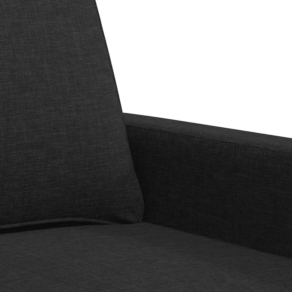 Dvivietė sofa, juodos spalvos, 120cm, audinys
