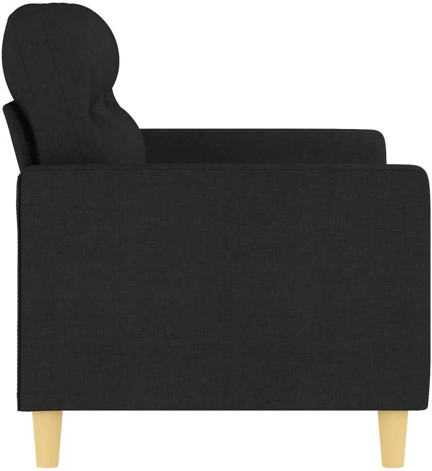 Dvivietė sofa, juodos spalvos, 120cm, audinys