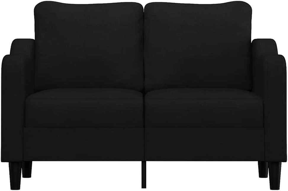 Dvivietė sofa, juodos spalvos, 120cm, audinys