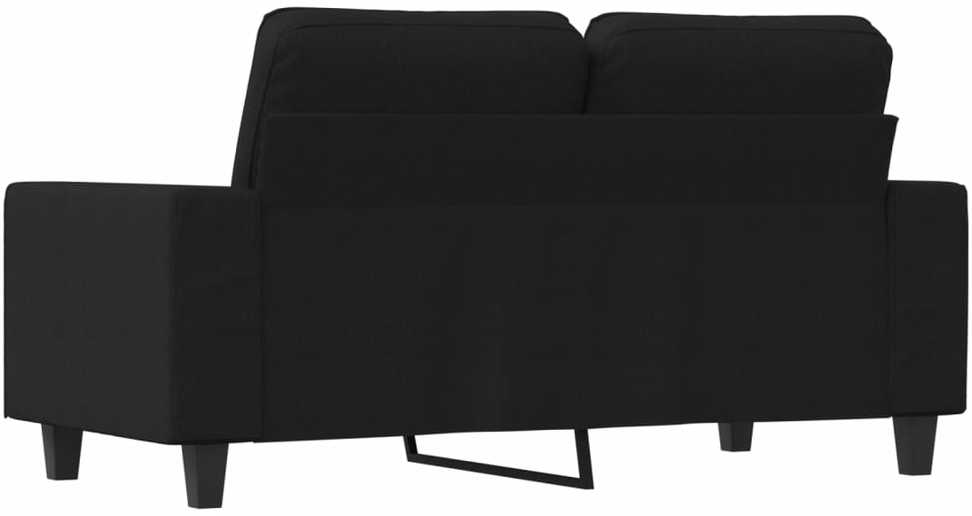 Dvivietė sofa, juodos spalvos, 120cm, audinys