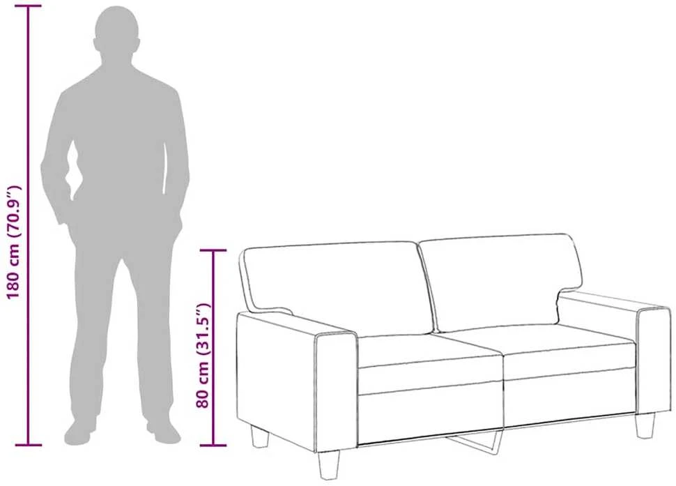 Dvivietė sofa, juodos spalvos, 120cm, dirbtinė oda