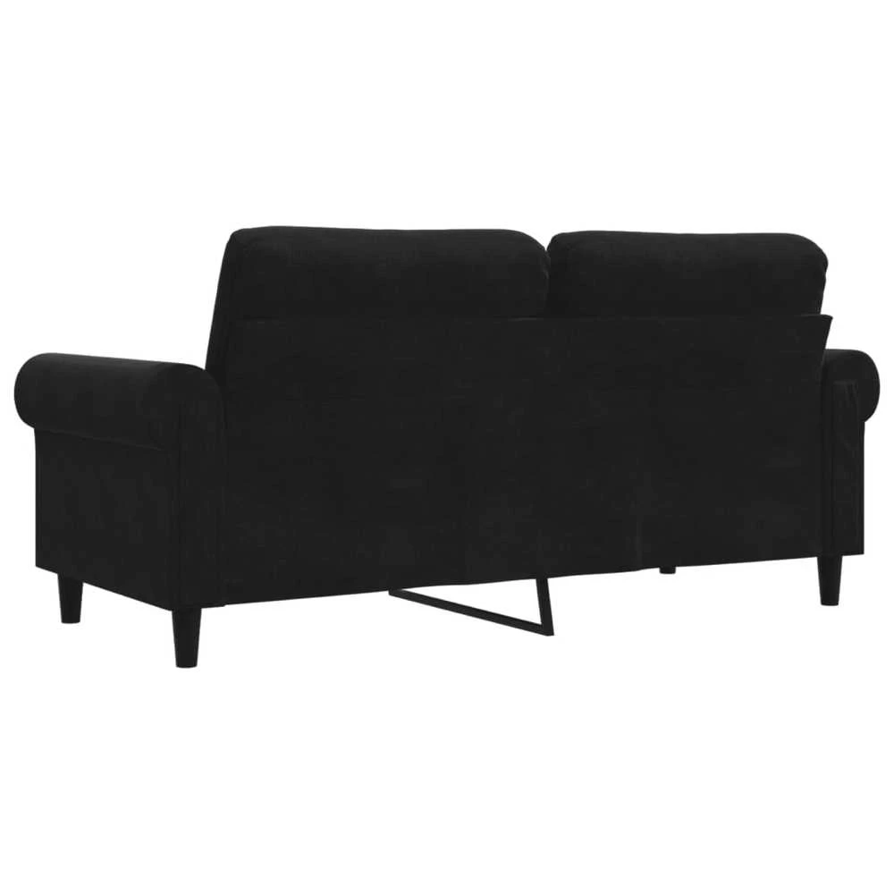 Dvivietė sofa, juodos spalvos, 140cm, aksomas