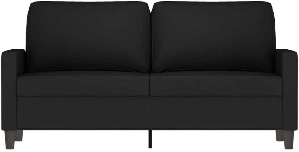 Dvivietė sofa, juodos spalvos, 140cm, aksomas