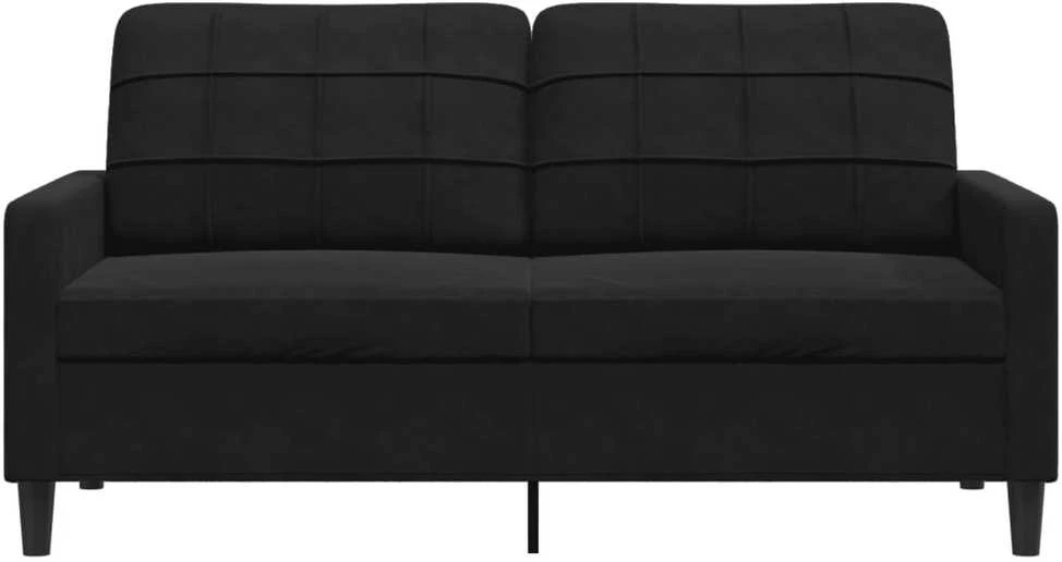 Dvivietė sofa, juodos spalvos, 140cm, aksomas