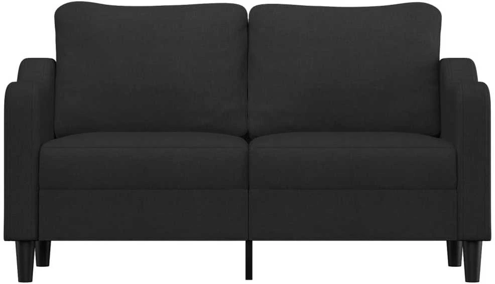 Dvivietė sofa, juodos spalvos, 140cm, audinys