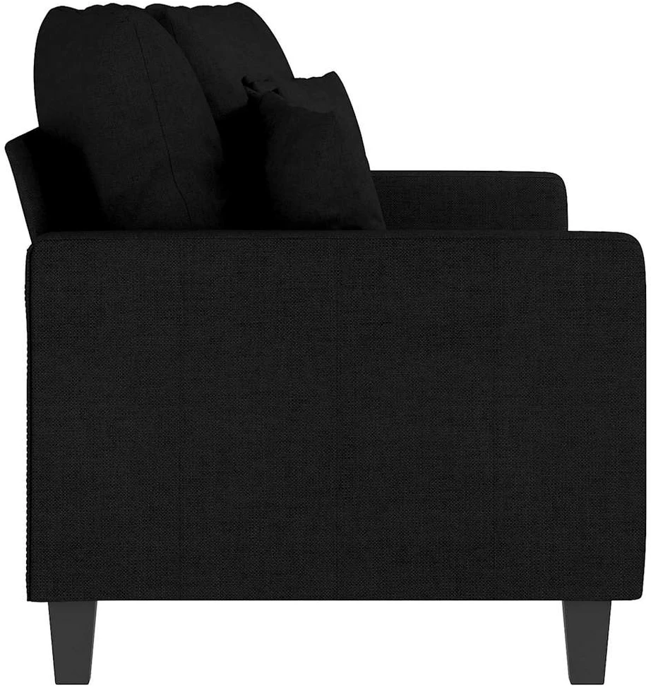 Dvivietė sofa, juodos spalvos, 140cm, audinys