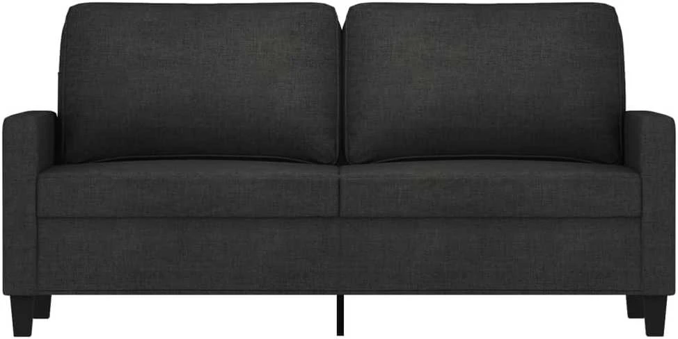 Dvivietė sofa, juodos spalvos, 140cm, audinys