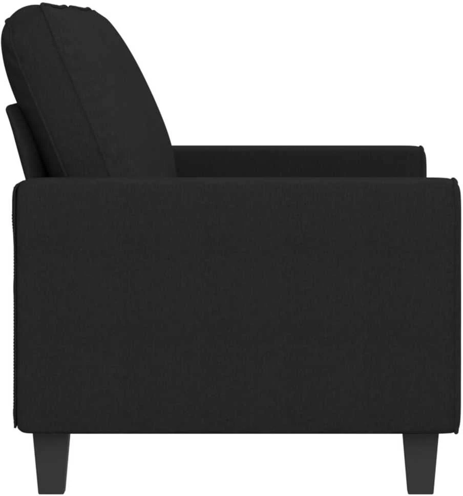 Dvivietė sofa, juodos spalvos, 140cm, audinys