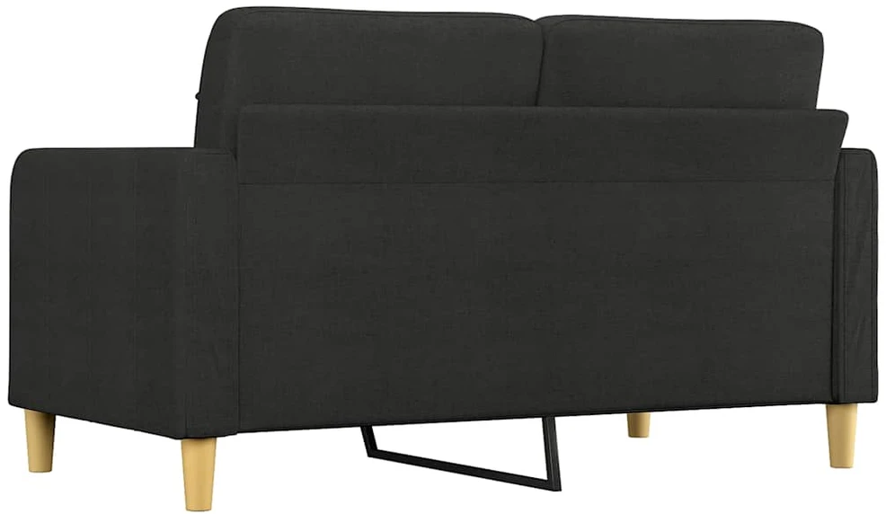 Dvivietė sofa, juodos spalvos, 140cm, audinys
