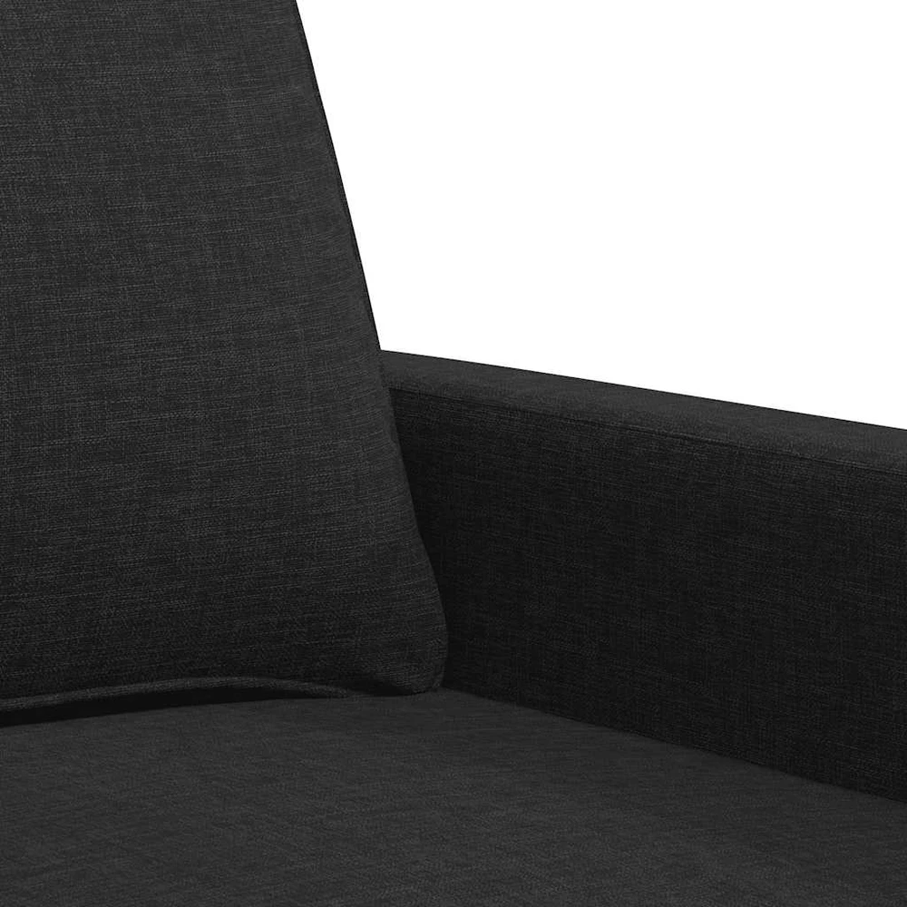 Dvivietė sofa, juodos spalvos, 140cm, audinys