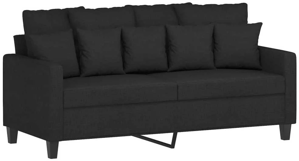 Dvivietė sofa, juodos spalvos, 140cm, audinys