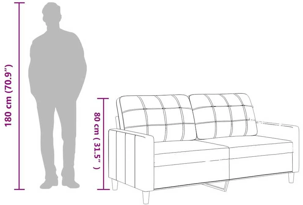 Dvivietė sofa, juodos spalvos, 140cm, dirbtinė oda