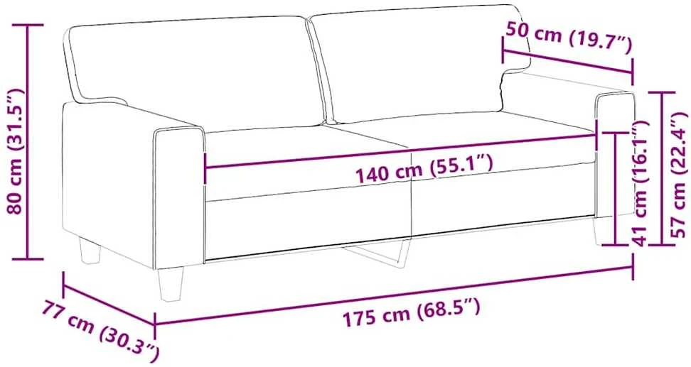 Dvivietė sofa, juodos spalvos, 140cm, dirbtinė oda