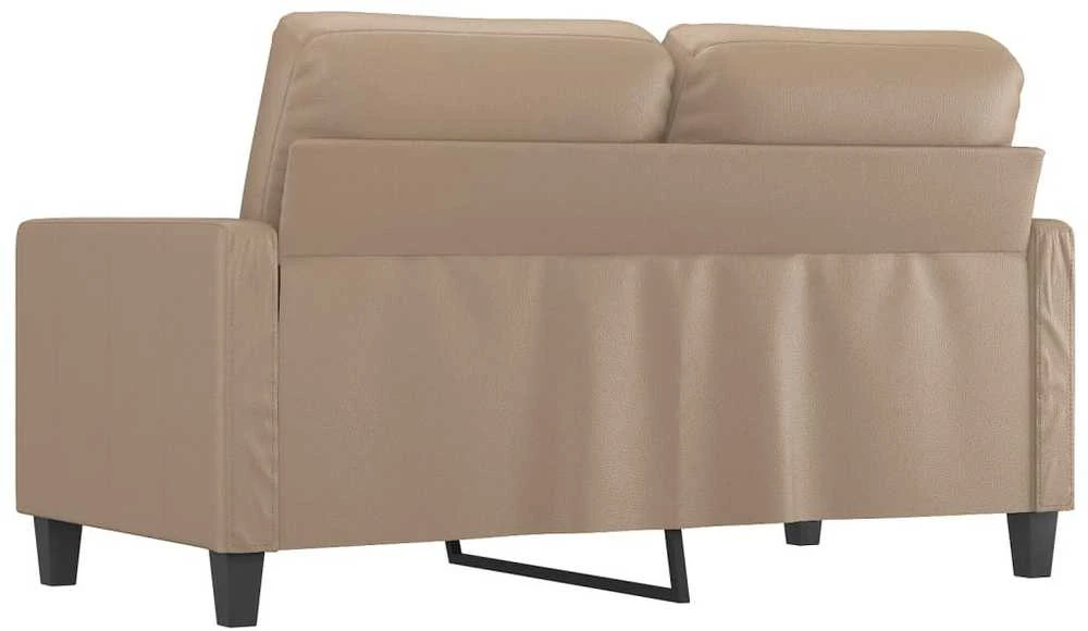 Dvivietė sofa, kapučino spalvos, 120cm, dirbtinė oda
