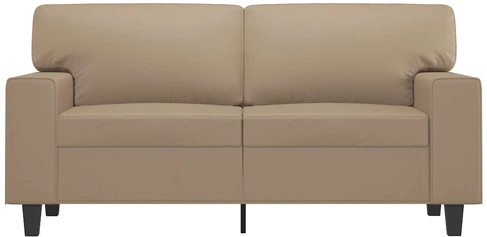 Dvivietė sofa, kapučino spalvos, 120cm, dirbtinė oda