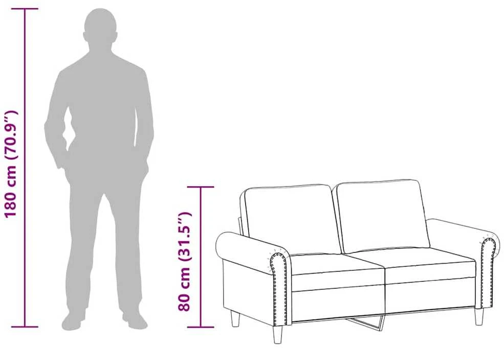 Dvivietė sofa, kapučino spalvos, 120cm, dirbtinė oda