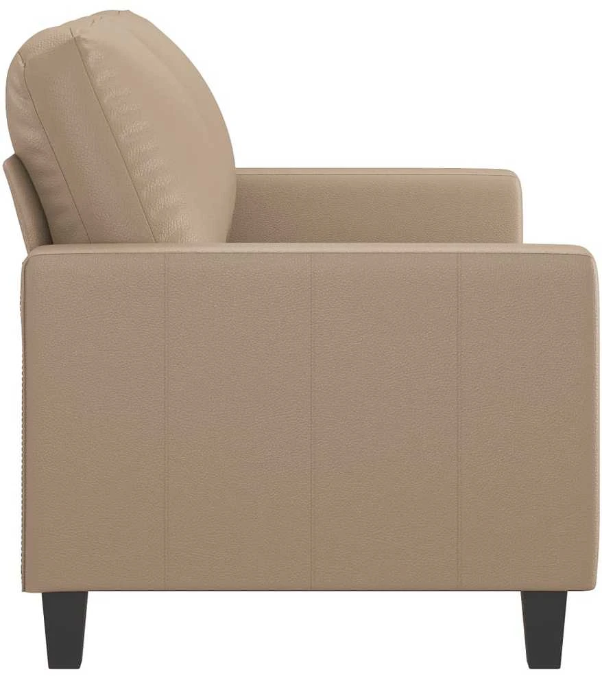 Dvivietė sofa, kapučino spalvos, 120cm, dirbtinė oda