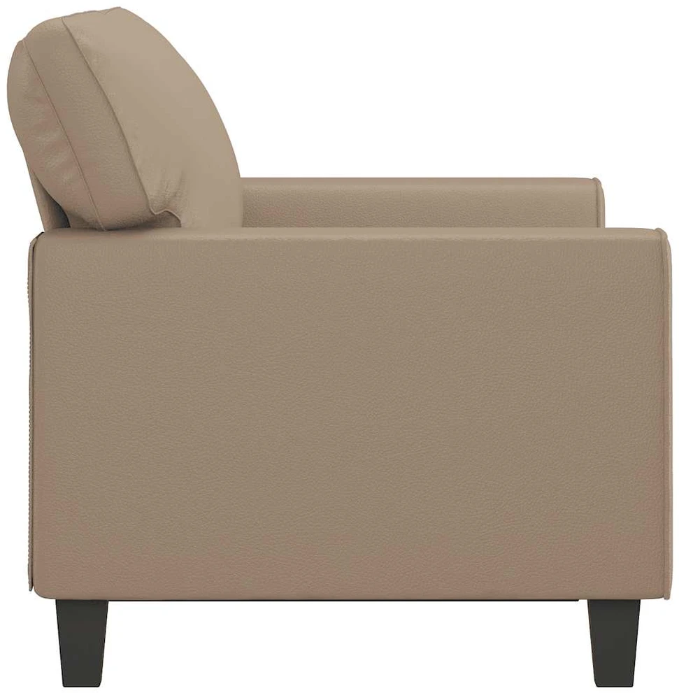 Dvivietė sofa, kapučino spalvos, 120cm, dirbtinė oda