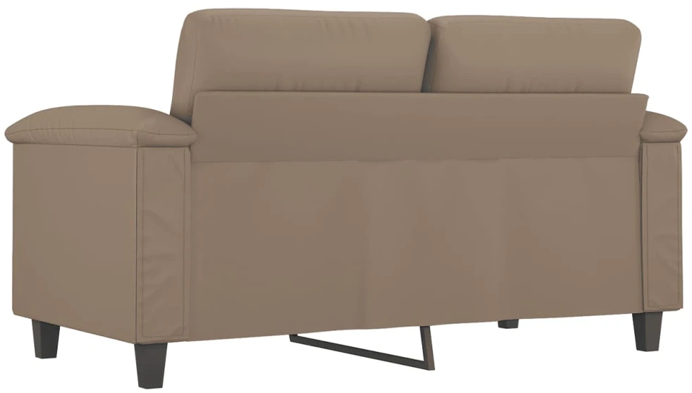 Dvivietė sofa, kapučino spalvos, 120cm, dirbtinė oda