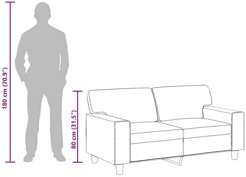 Dvivietė sofa, kapučino spalvos, 120cm, dirbtinė oda