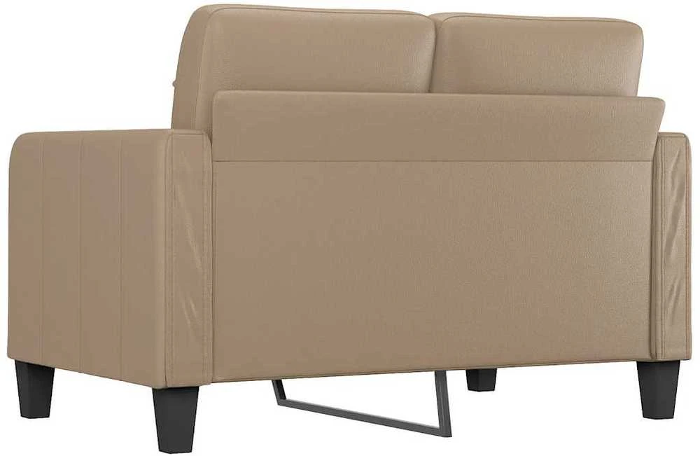 Dvivietė sofa, kapučino spalvos, 120cm, dirbtinė oda