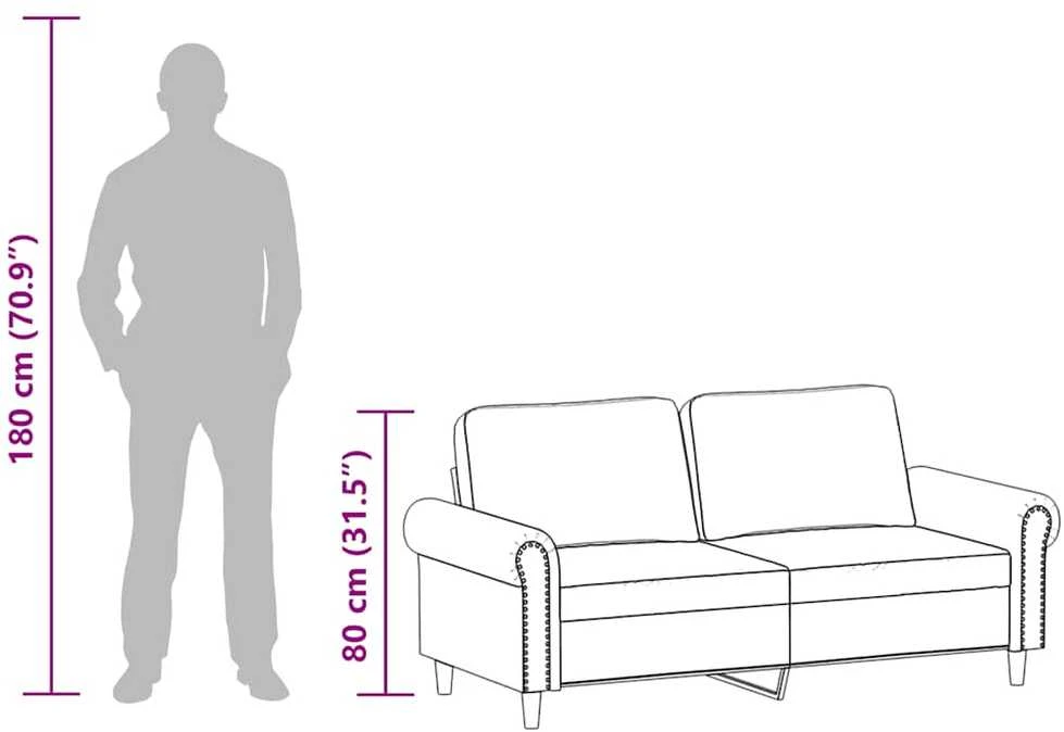 Dvivietė sofa, kapučino spalvos, 140cm, dirbtinė oda