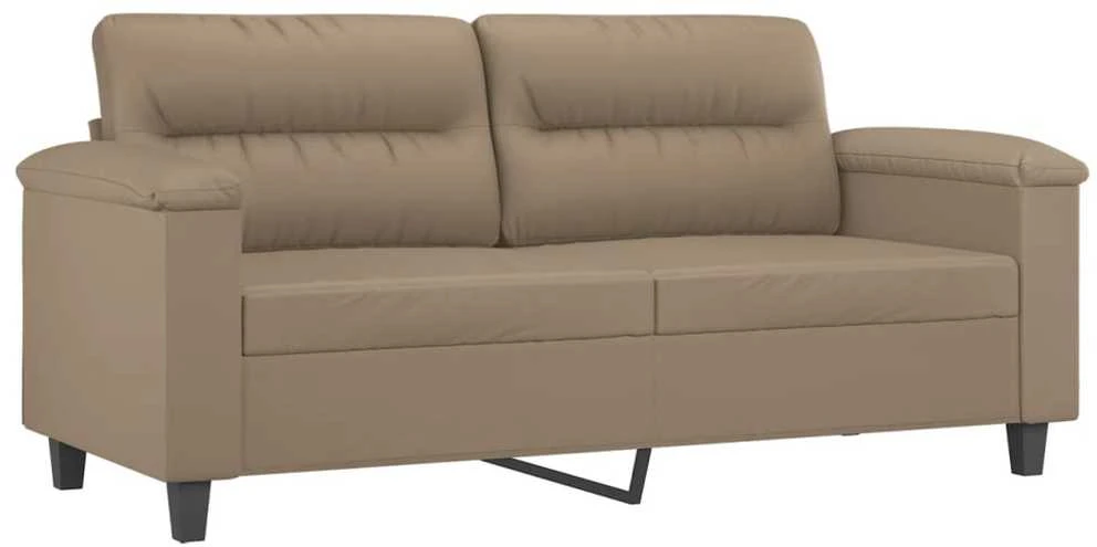 Dvivietė sofa, kapučino spalvos, 140cm, dirbtinė oda