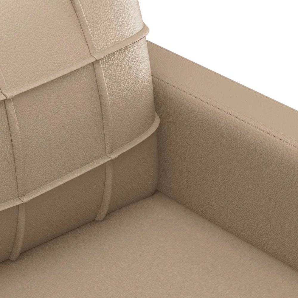 Dvivietė sofa, kapučino spalvos, 140cm, dirbtinė oda