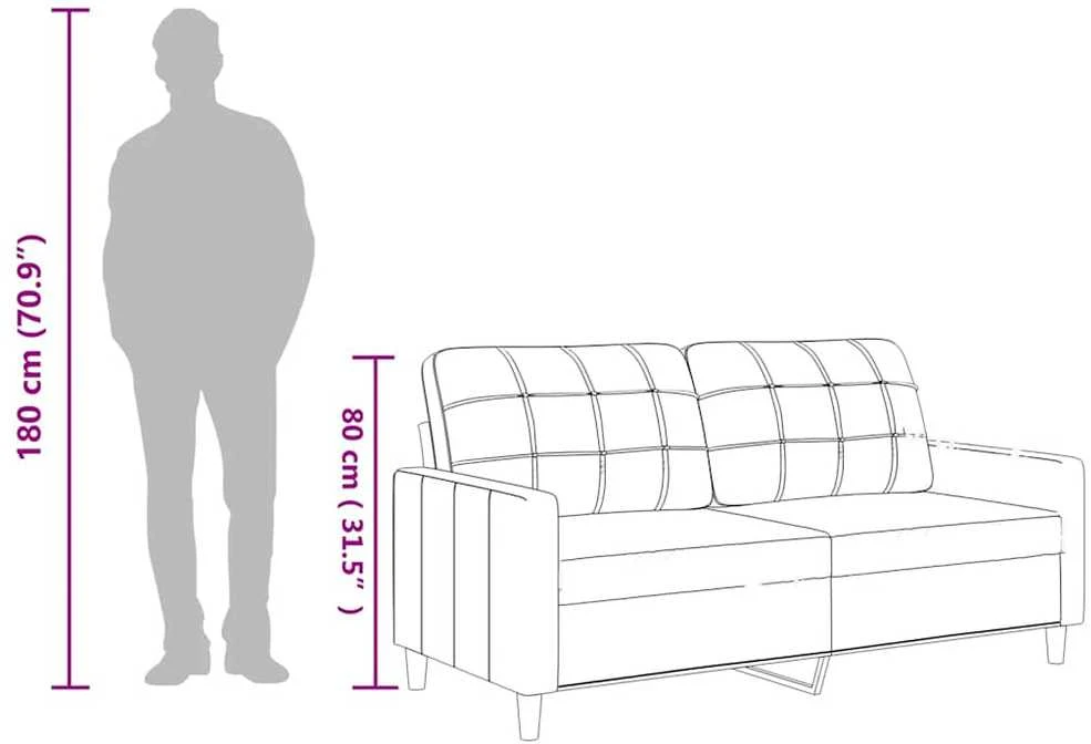 Dvivietė sofa, kapučino spalvos, 140cm, dirbtinė oda