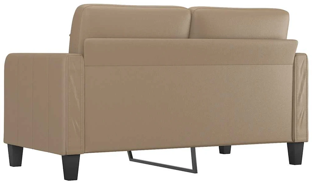 Dvivietė sofa, kapučino spalvos, 140cm, dirbtinė oda