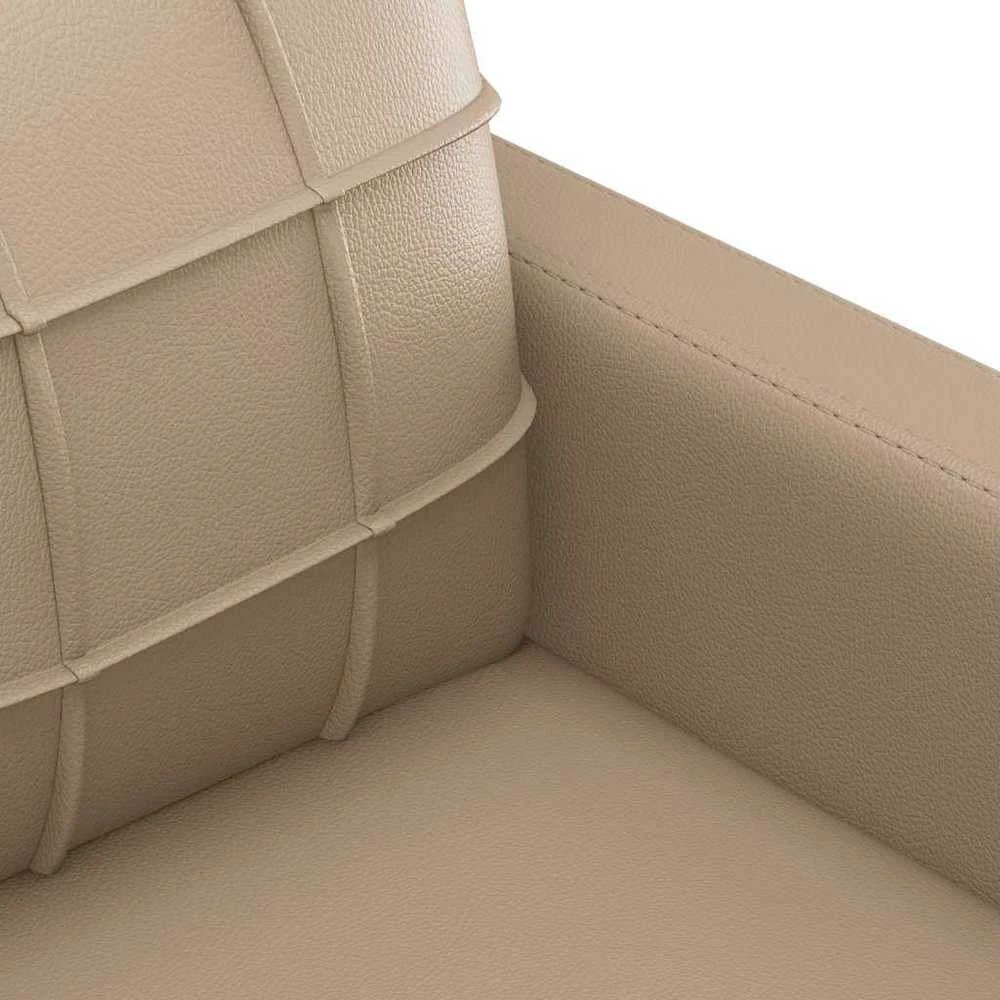Dvivietė sofa, kapučino spalvos, 140cm, dirbtinė oda