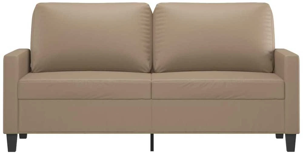 Dvivietė sofa, kapučino spalvos, 140cm, dirbtinė oda