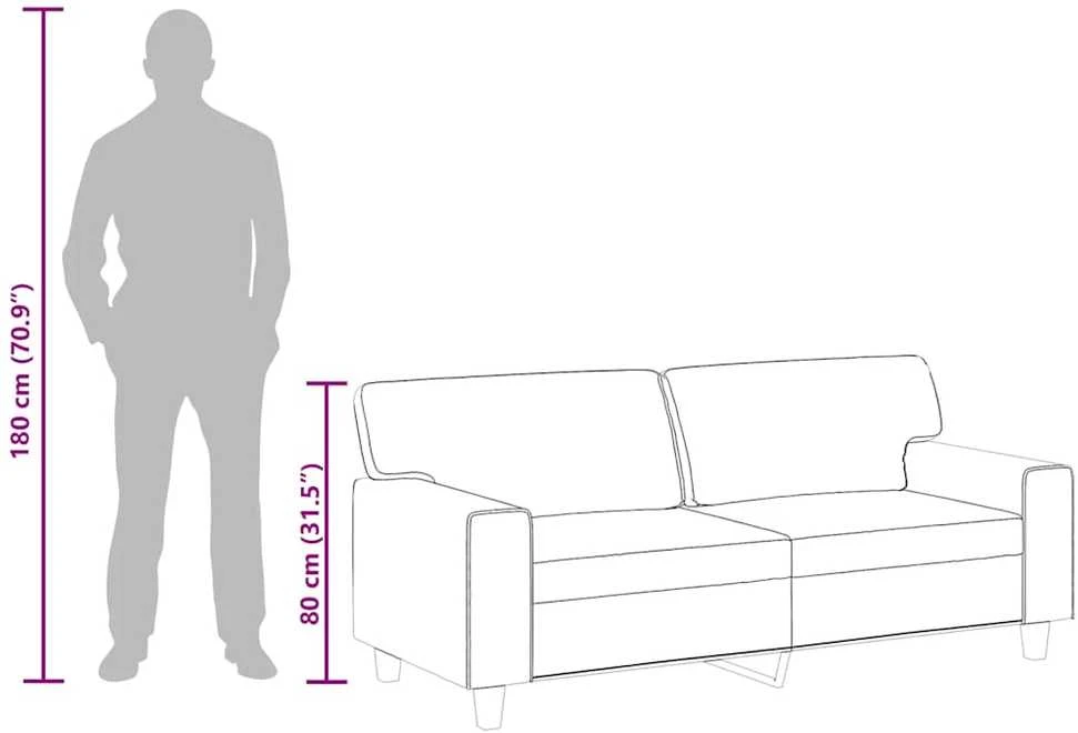 Dvivietė sofa, kapučino spalvos, 140cm, dirbtinė oda
