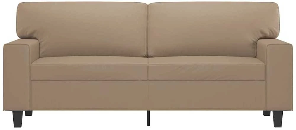 Dvivietė sofa, kapučino spalvos, 140cm, dirbtinė oda