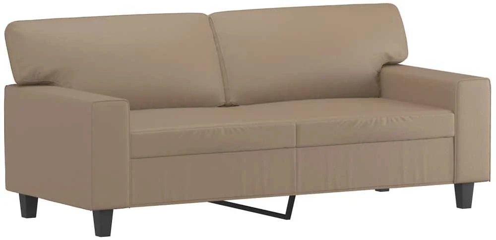 Dvivietė sofa, kapučino spalvos, 140cm, dirbtinė oda