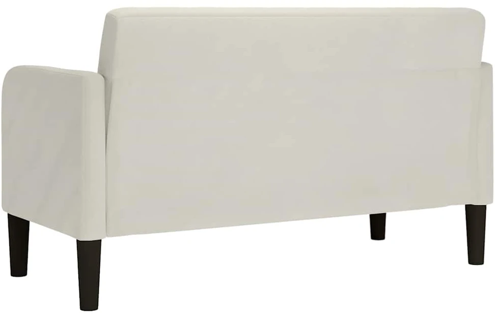 Dvivietė sofa, kreminės spalvos, 109 cm, aksominė