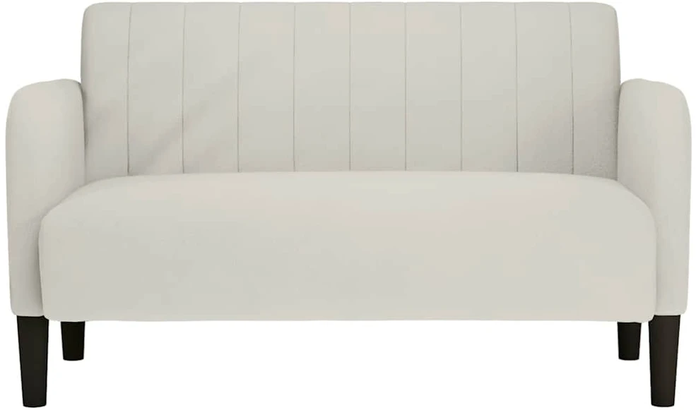 Dvivietė sofa, kreminės spalvos, 109 cm, aksominė
