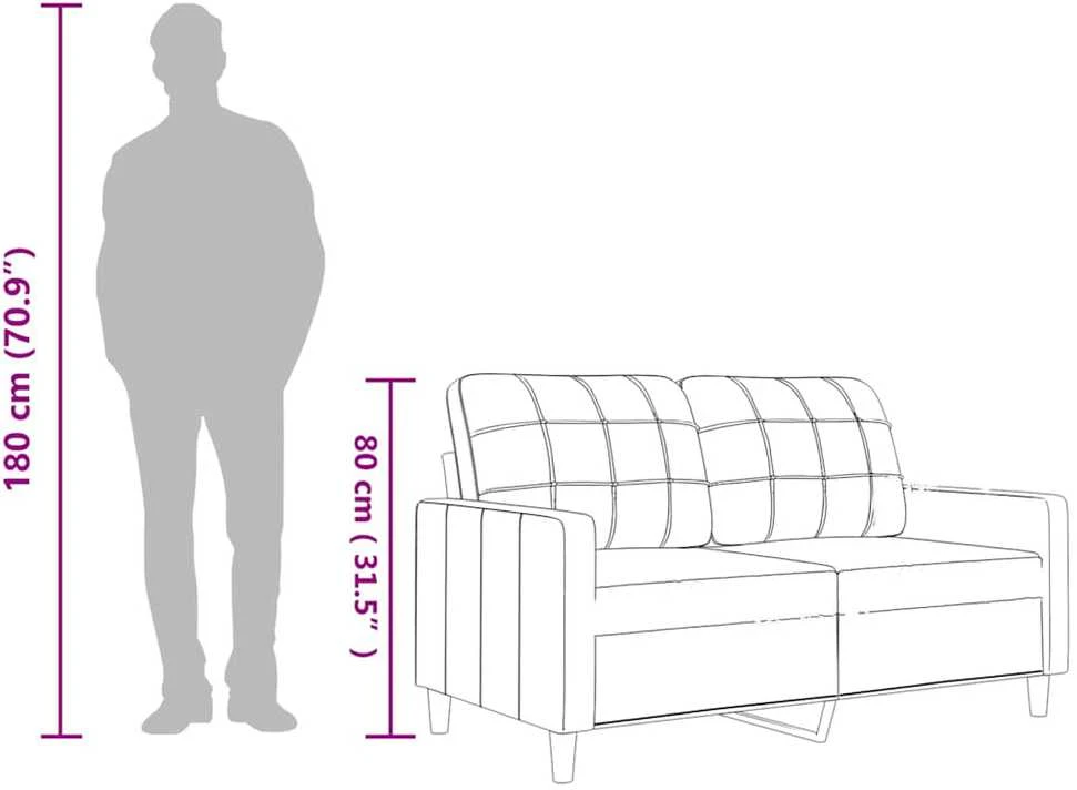 Dvivietė sofa, kreminės spalvos, 120cm, dirbtinė oda