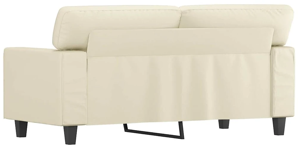 Dvivietė sofa, kreminės spalvos, 120cm, dirbtinė oda