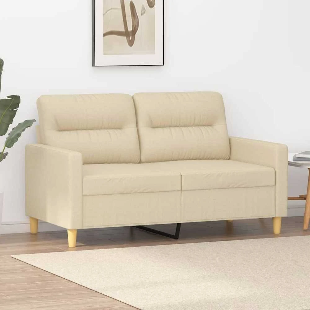 Dvivietė sofa, kreminės spalvos, 120cm, audinys