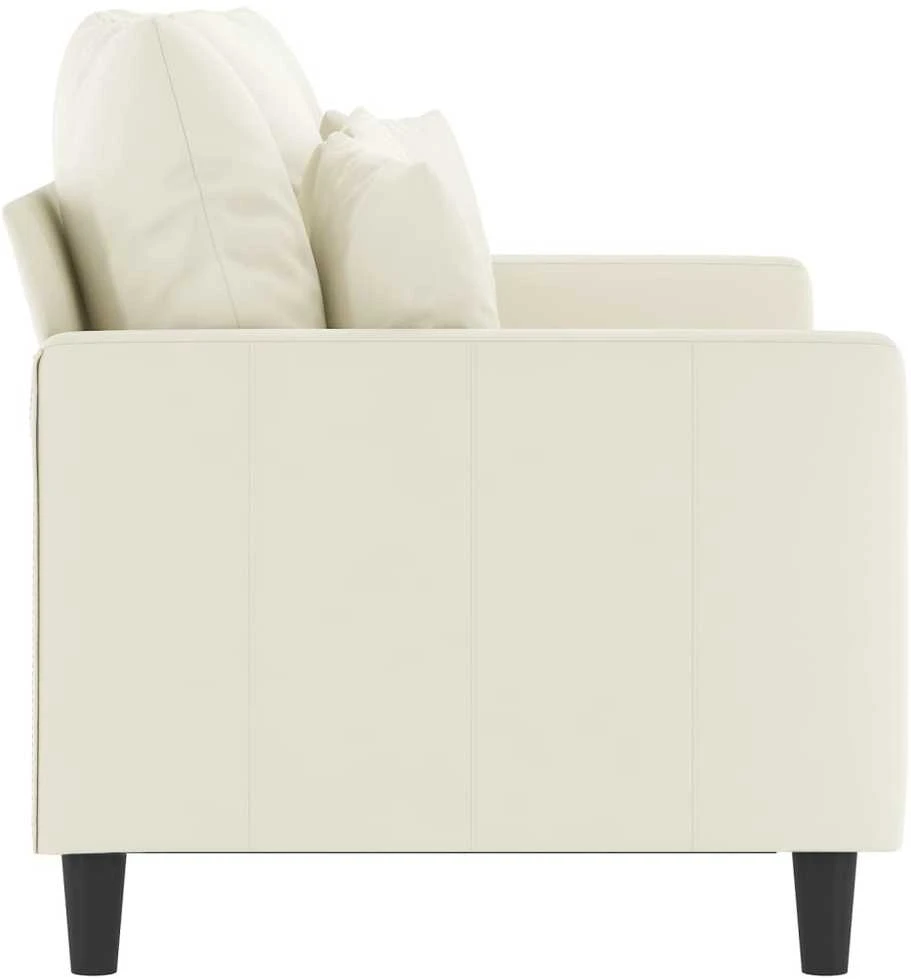 Dvivietė sofa, kreminės spalvos, 120cm, aksomas