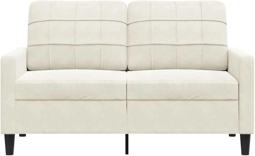 Dvivietė sofa, kreminės spalvos, 120cm, aksomas
