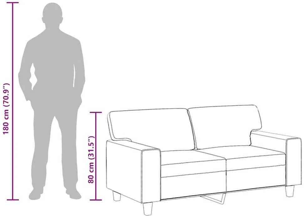 Dvivietė sofa, kreminės spalvos, 120cm, dirbtinė oda