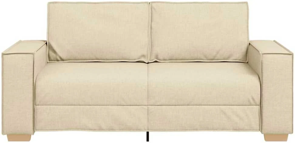 Dvivietė sofa, kreminės spalvos, 180x78x84 cm, audinys