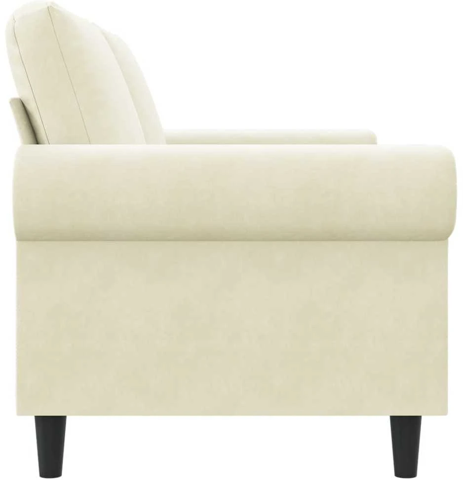 Dvivietė sofa, kreminės spalvos, 140cm, aksomas