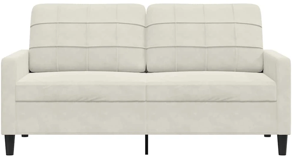 Dvivietė sofa, kreminės spalvos, 140cm, aksomas