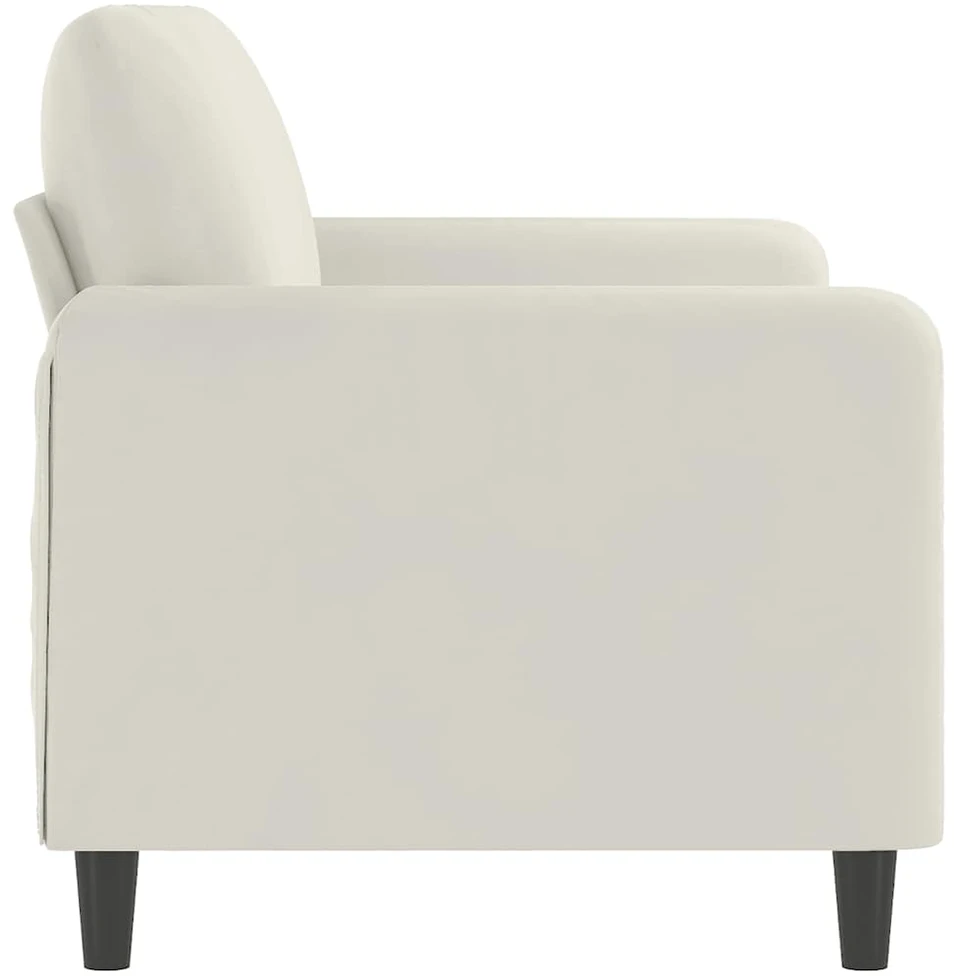 Dvivietė sofa, kreminės spalvos, 140cm, aksomas
